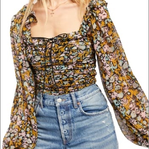 FREE PEOPLE BLOUSE NWT SZ M - Picture 6 of 7